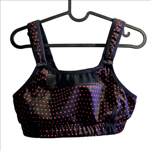 New Balance High Impact Sports Bra Pink Polka Dots Size 30B